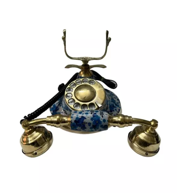 Maharaja Brass Telephone | Flower Brass Telephone | landline Working Telephone | 2