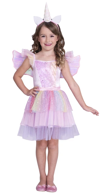 Nuovo costume unicorno bambina magico fantasia abito da giorno libro bambini