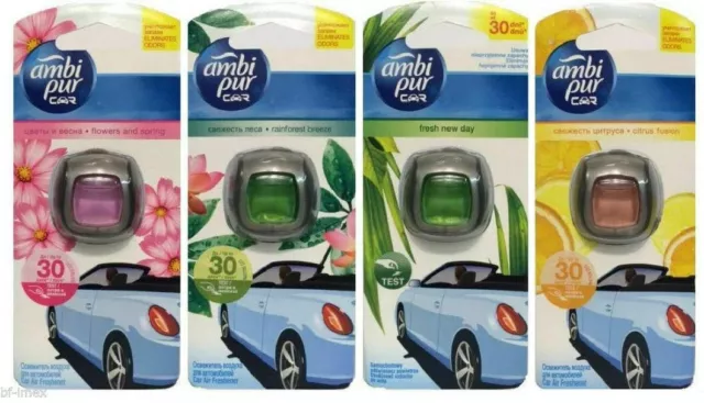 6x FEBREZE (ambi pur Car) Lufterfrischer  Autoduft MIX   SORTEN