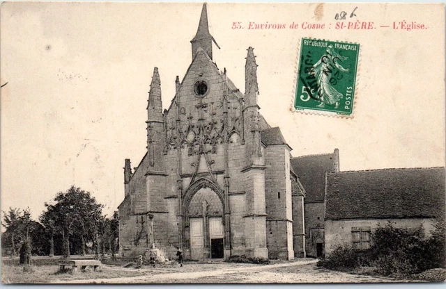 58 SAINT PeRE - vue d'ensemble de l'eglise.
