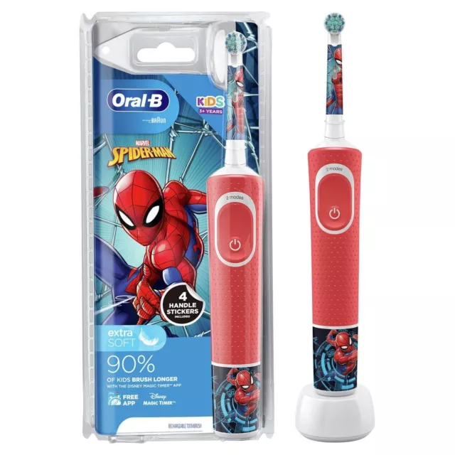 Oral-B Stages Vitality 100 SPIDERMAN Rechargeable  Electric Toothbrush Kids Boys