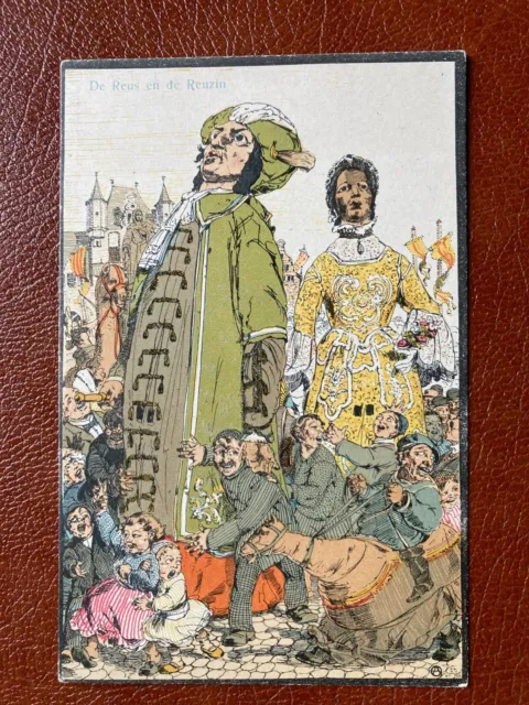Art Nouveau - A. Ost - Serie Machelen - Cartolina N° 5 De Reus en de Reuzin