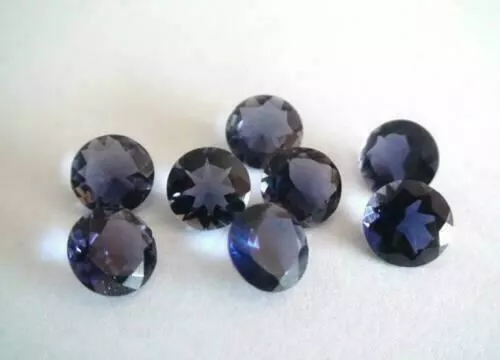 Natural IOLITE 3X3 mm To 6x6 mm Round faceted cut Loose Gemstone