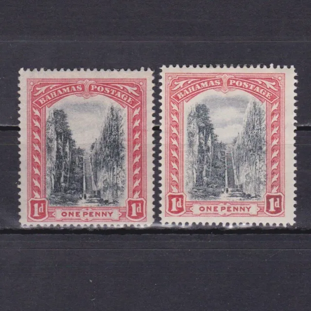 BAHAMAS 1911, SG# 75, Wmk Crown CA, Shades, MH/No gum