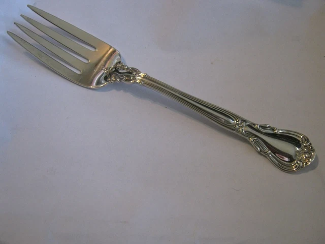 Gorham Sterling CHANTILLY 1950 8 1/2" Solid Serving Fork, No Mono, MSRP $360