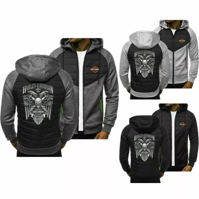 Herrenharley Davidson Kapuzenpullover Sweatshirt Sweatjacke Hoodie Pullover