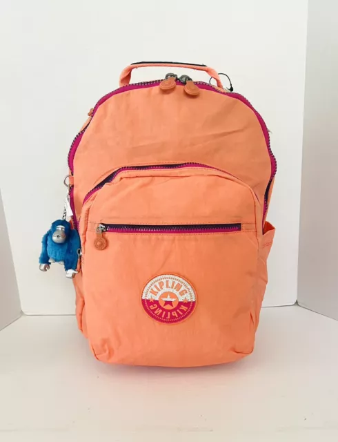 Kipling Seoul Backpack 15”Laptop Large Backpack Travel Bag Cool Coral Shade NEW
