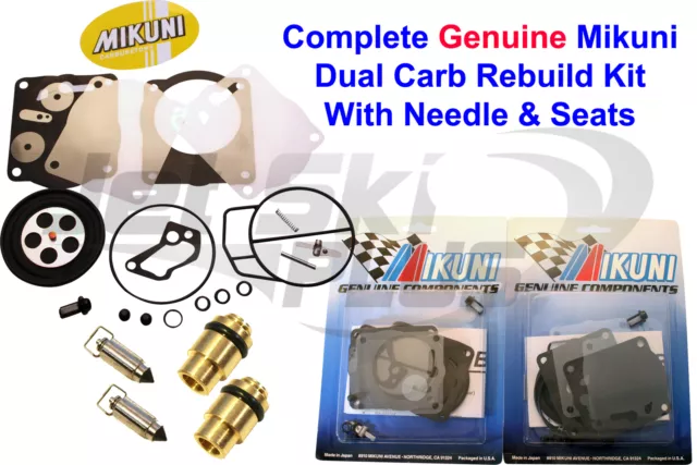 Yamaha Genuine Mikuni Dual Carburetor Rebuild Kit & Needle/Seat GP XL XLT 800 R