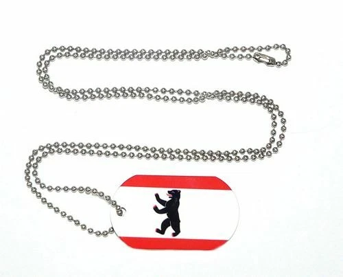 Dog Tag Berlin Erkennungsmarke 30 x 50 mm Fahne Flagge