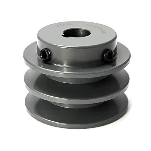 Double Groove Pulley/Sheave 2.5"OD 5/8"BoreAK Fixed Bore Pulley for A 3L & 4L...