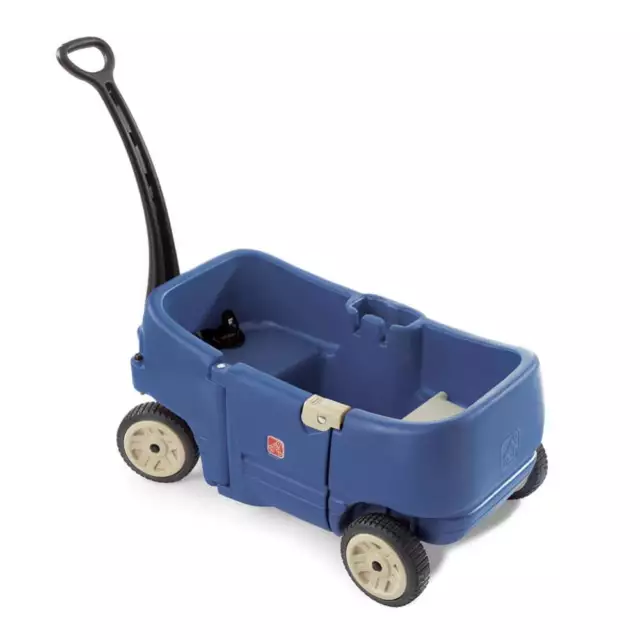 Wagon for Two Plus Blue Foldable Wagon for Kids with Seats