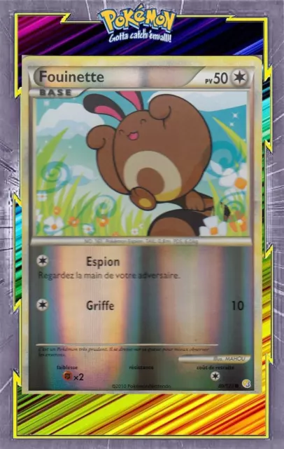 Fouinette Reverse-HS01:HeartGold SoulSilver-80/123-Carte Pokemon Française