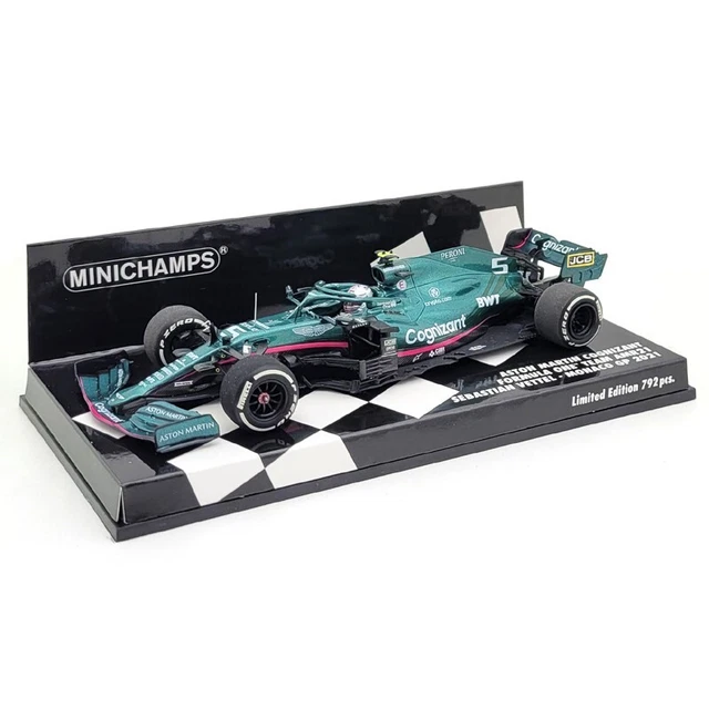 Aston Martin Mercedes AMR21 5 F1 Grand Prix de Monaco 2021 Sebastian Vettel Minichamps 447210605 - Miniatures Autos Motos
