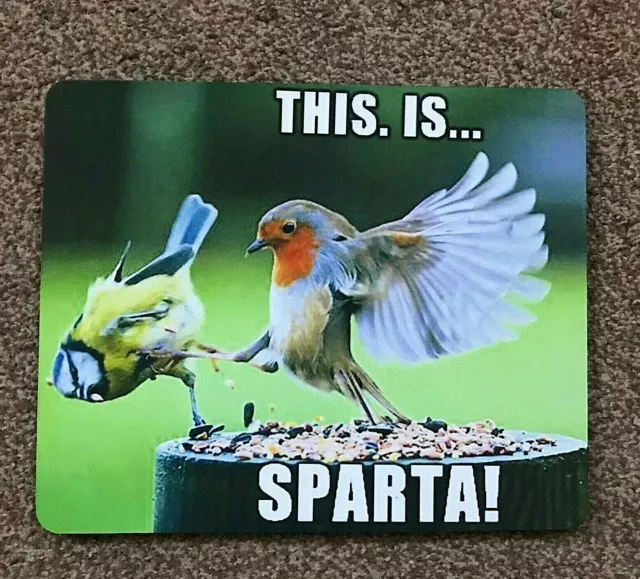 Mouse Mat Pad laptop desktop office Funny Birds made in UK choose size