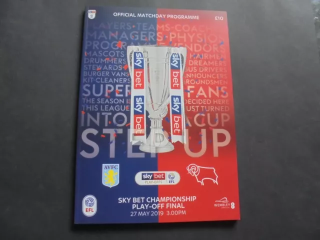 Efl Championship Play Off Final 2019 Aston Villa V Derby County @ Wembley