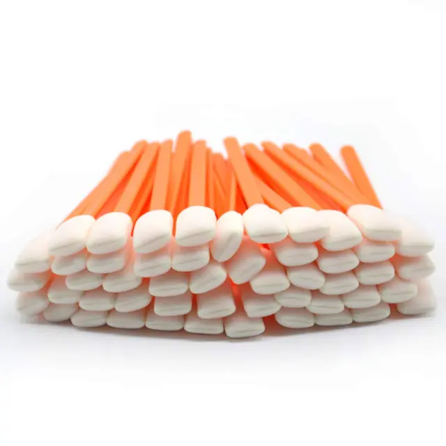 Wellgler'S 100Pcs 5.11" Foam Swabs, Square Rectangle Cleaning Swab，For Solvent F