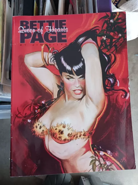 Bettie Page: Queen of Hearts - Paperback Jim Silke Pin Up Pulp Novel Art