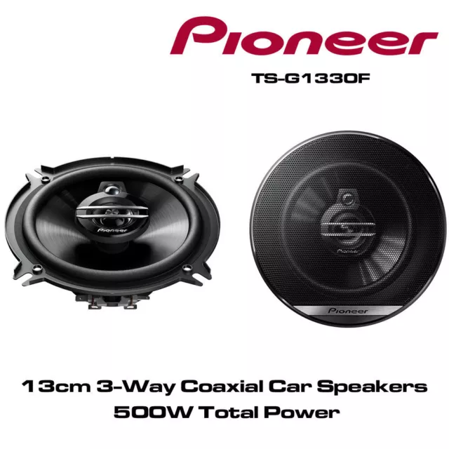 PIONEER TS-G1330F - 13cm 5.25" 3-Way Car Co Axial Speakers 500W Total Power
