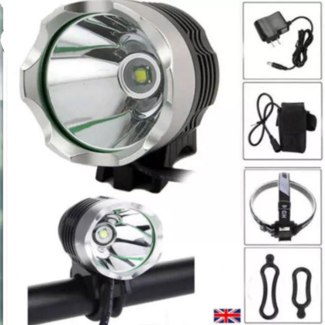 MTB Mountain Bike front Light Lamp XM-L T6 8000 Lumen LED 3 Mode Very Bright