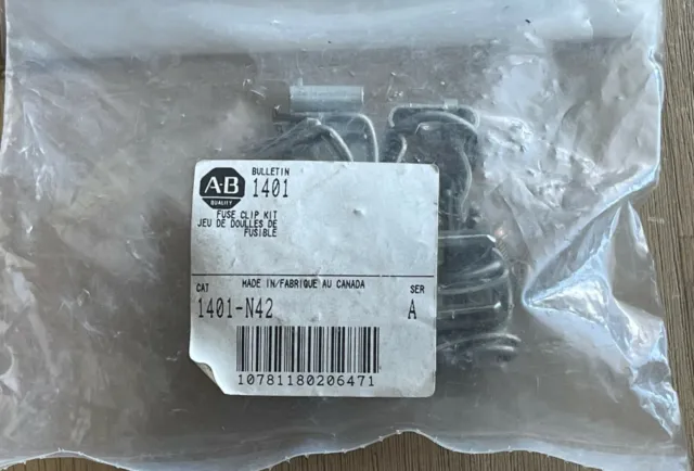 Allen Bradley 1401-N42 Ser A Fuse Clip Kit New In Bag Of 6