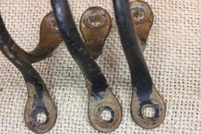 3 Old Single Coat Hooks School Farmhouse Rustic Paint 1850’s Vintage 2 1/2" 7