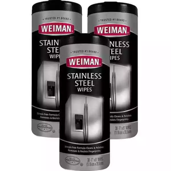 Weiman 12 oz. 3-Pack Stainless Steel Cleaner Wipes