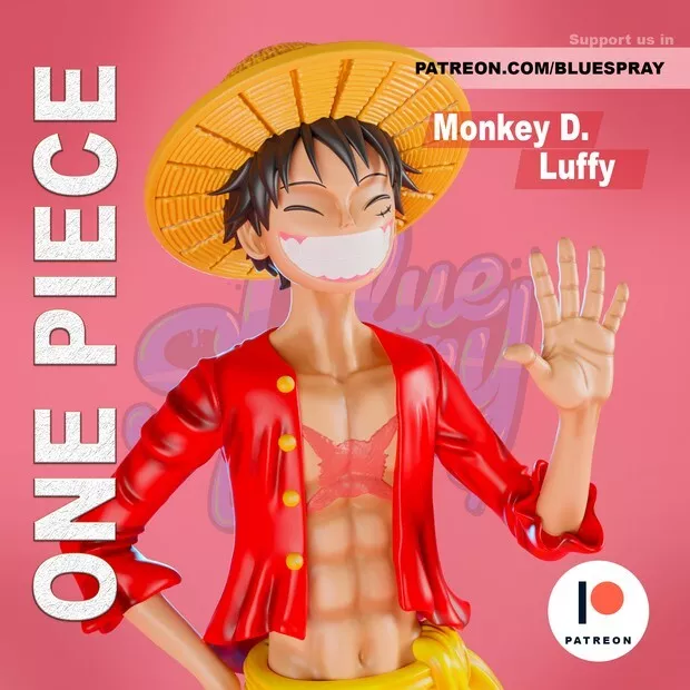 Figurine Monkey D. Luffy - One Piece - unpainted unassembled 3d printed kit