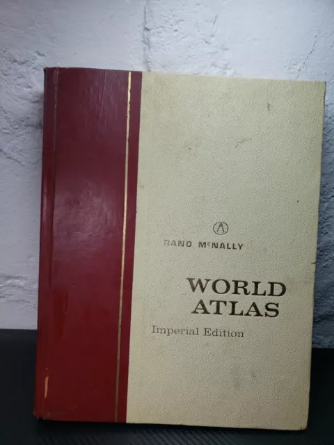 Rand McNally World Atlas Imperial Edition 1968 Acceptable