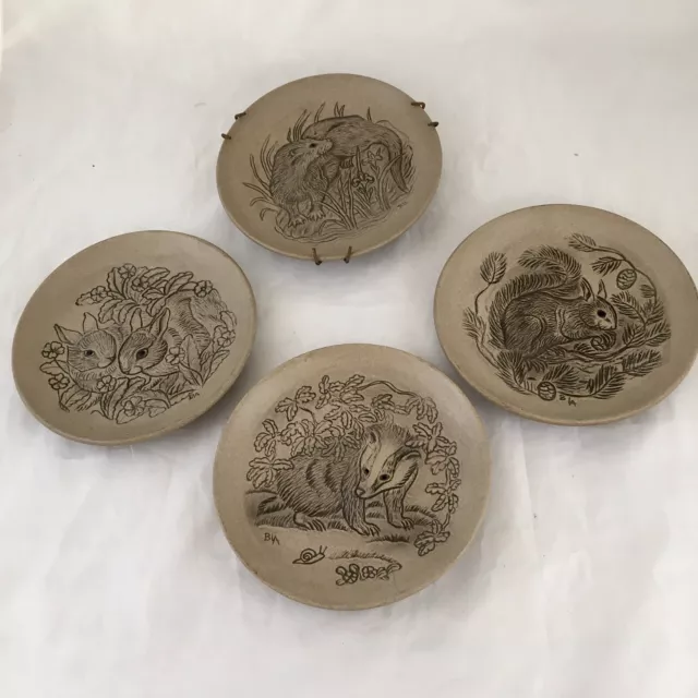 Poole England Collector Plates 5” Forest Animals Lot Of 4