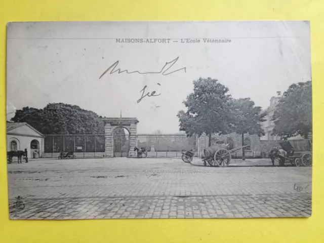 cpa Ecrite en 1904 MAISONS ALFORT (Val de Marne) L' ÉCOLE VÉTÉRINAIRE