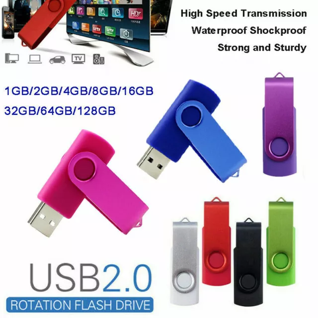 USB 2.0 Flash Drive 128GB 64GB 32GB 16GB Storage Memory Stick U Disk Pen drive