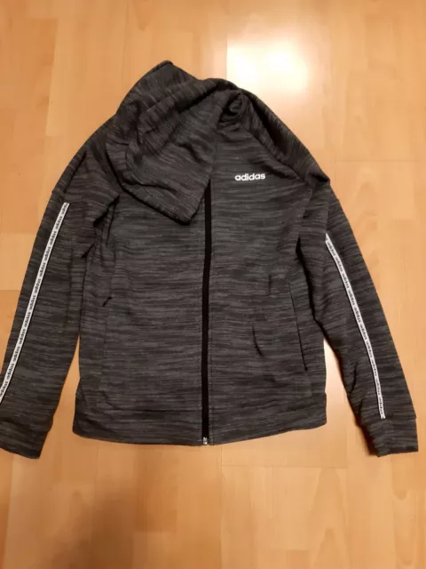 Damen Kapuzen / Sportjacke von Adidas Gr. XS, graumeliert 3