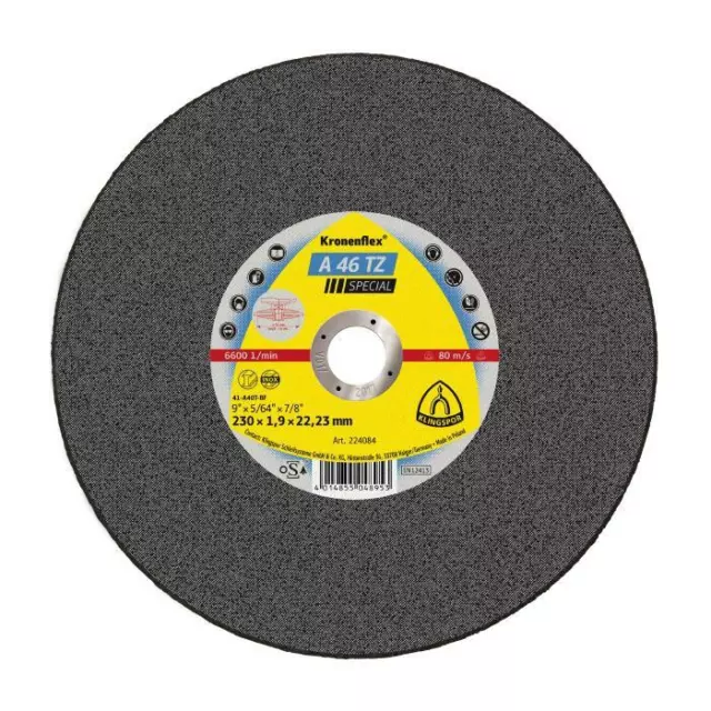 100mm 115mm 125mm 180mm 230mm KLINGSPOR Special CUTTING Disc A46 TZ