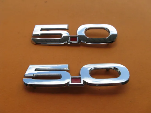 15 16 17 18 19 20 Ford Mustang 5.0 Side Fender Emblem Logo Badge Sign Set A33822