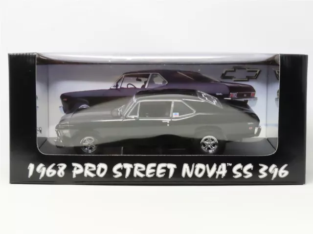 1:18 GMP Peachstate Muscle Car #8025 1968 Pro Street Chevy Nova SS 396 - Black