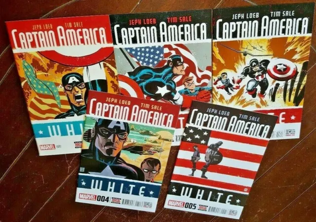 Captain America: White #001 thru #005, (2015/16, Marvel): Free Shipping!