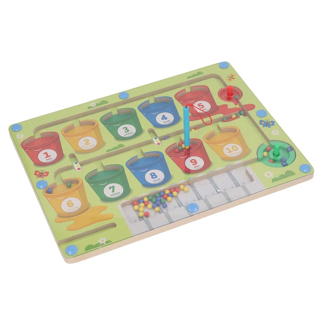 Tableau De Poche Mural Pour Classe - 45x33 Cm - Avec Cartes Numérotées Et élastiques - Éducation Mathématique Enfants