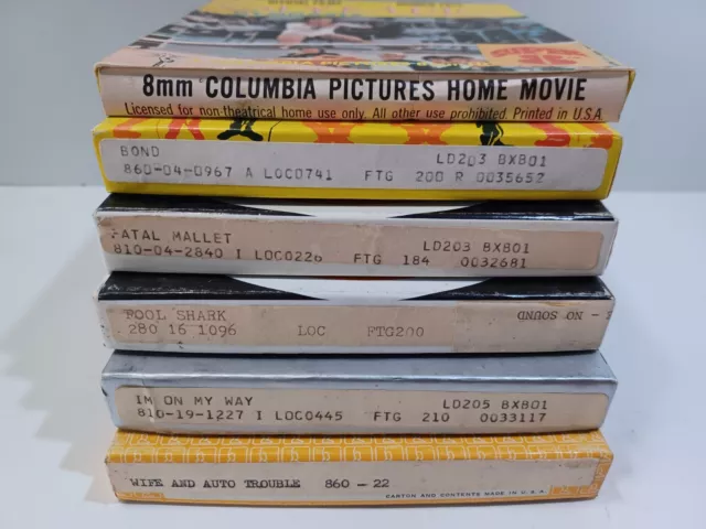 Vintage 8mm 6 Movie Lot! Chaplin 1972 Munich Gymnastics Blackhawk Films