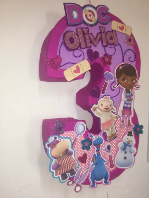 Doc McStuffins Pinata. Inspired. Doc. McmStuffins Birthday Party. Piñatas.