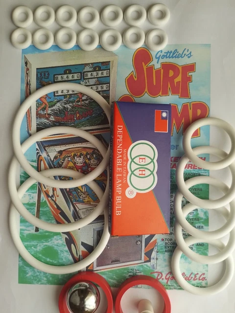 KIT COMPLET-FLIPPER -GOTTLIEB-BIG Indian-Elastique,Bille,Ampoules- EUR