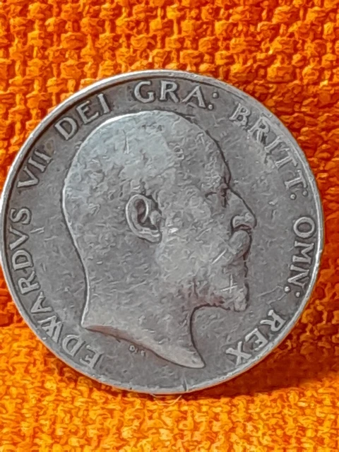 1904 EDWARD VII Silver Half Crown. DECENT EXAMPLE!  CN/389