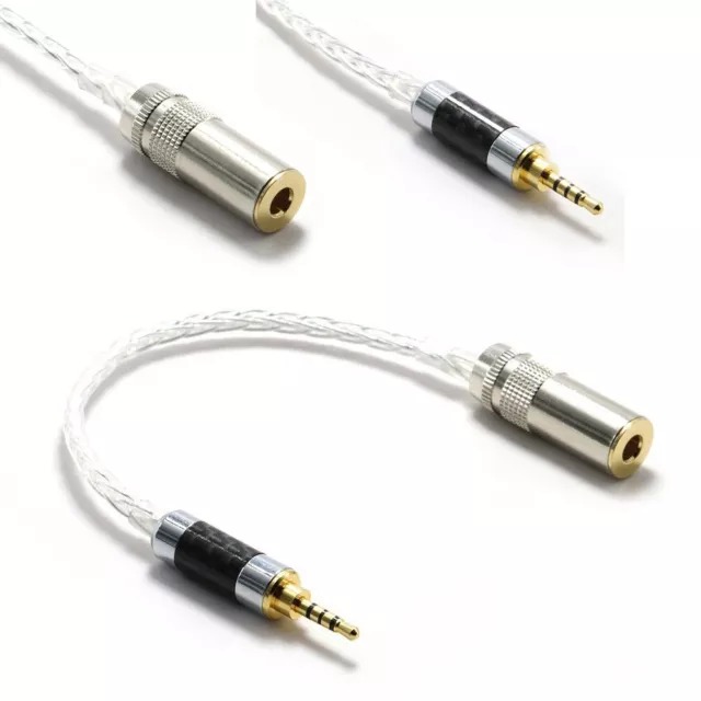 13cm 8N OCC 2.5mm Balanced Male to 3.5mm Balanced Female Adapter Cable AUX Cable