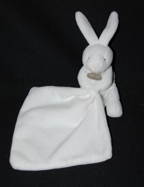 Peluche lapin mouchoir double DOUDOU ET COMPAGNIE blanc 9/15 cm NEUF