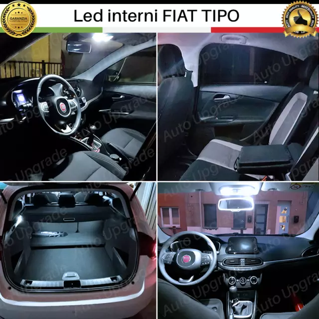 Kit Led Interni Per Fiat Tipo Anteriore + Posteriore + Portaoggetti + Bagagliaio