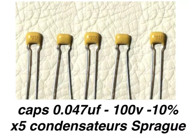 X5 Kondensatoren Sprague - 0.047uF - 100v - 10% -für Gitarre Und Verstärker