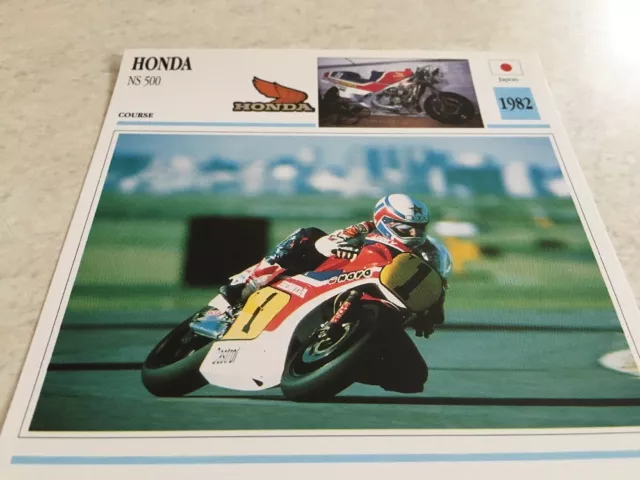 Card Honda Motorcycle NS500 NS 500 Racing 1982 Collection Atlas Motorcycle Japan