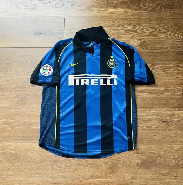 2001/02 Inter Milan Home Shirt Jersey No.9 Ronaldo Size L