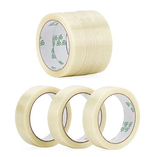 6 Pack 20 Yards 1 Inch Filament Strapping Tape 5.5 Mil Reinforced Fiberglass Tap
