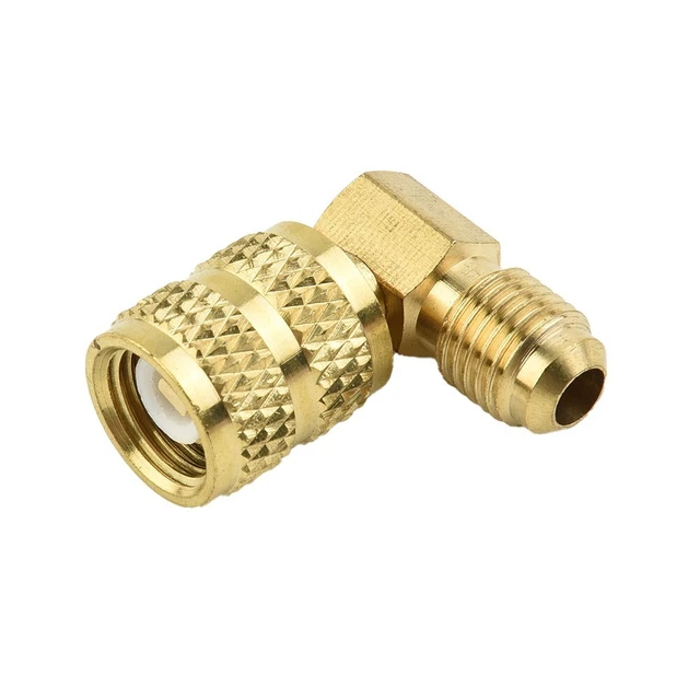 Brass R410A AC Adapter Fitting - 1/4' Male To 5/16' Female For Mini Split Systems