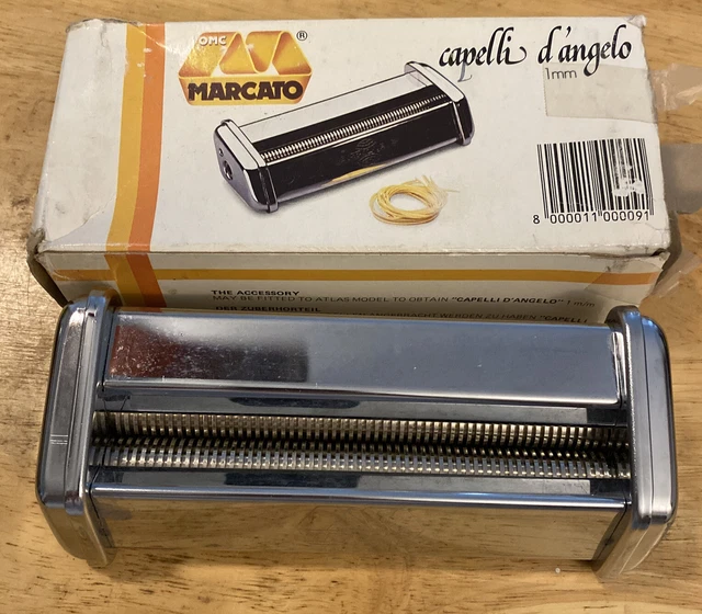 Marcato Capellini Cutter Attachment, Works with Atlas 150 Pasta Machine - Silver